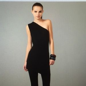 Helmet Lang  one shoulder tunic black NWT